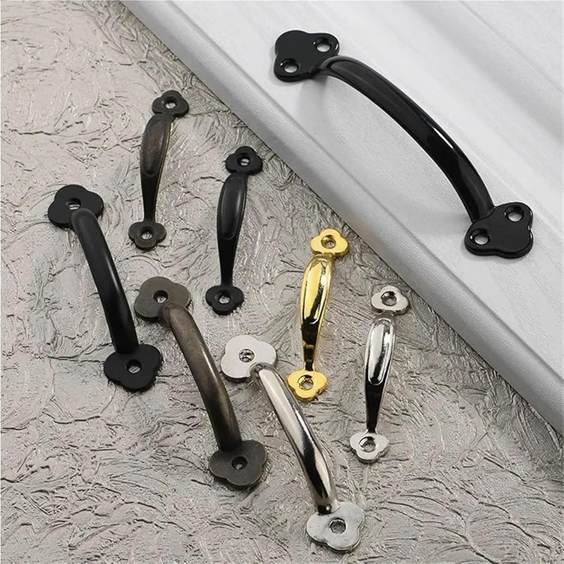 Black Cabinet Handles 12pcs Antique Alloy Drawer Wardrobe Kitchen Cupboard Hardware - Image 3